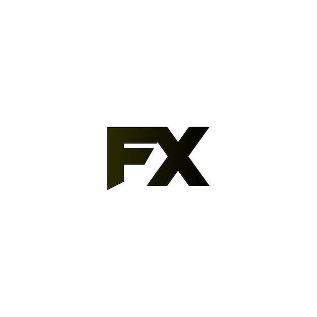 Vetor logotipo da letra fx