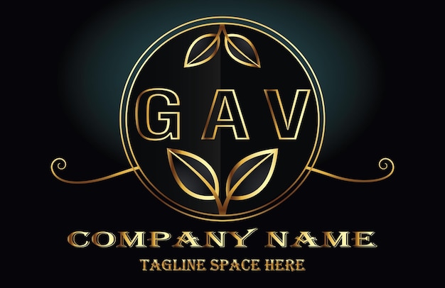 Vetor logotipo da letra gav