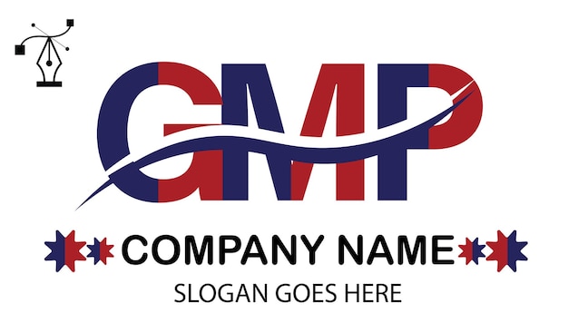 Vetor logotipo da letra gmp