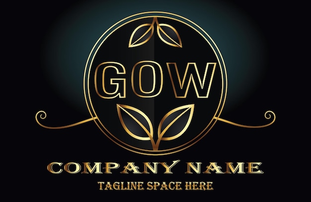 Vetor logotipo da letra gow