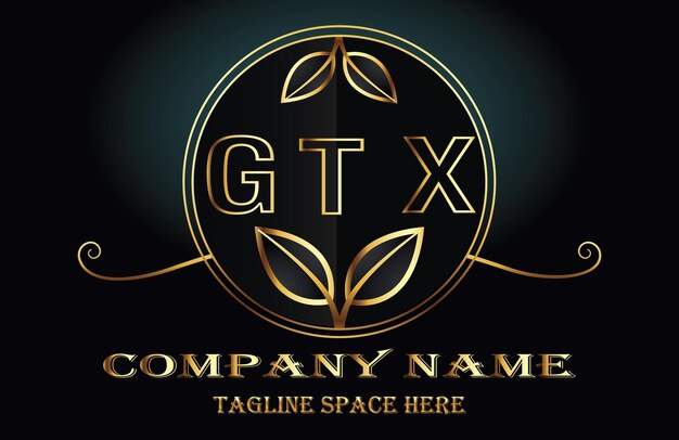 Vetor logotipo da letra gtx