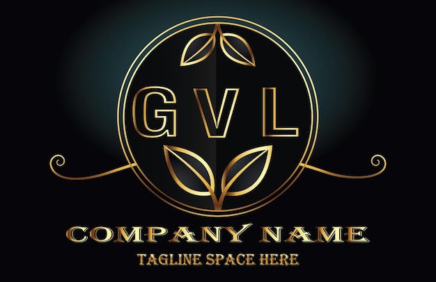 Vetor logotipo da letra gvl