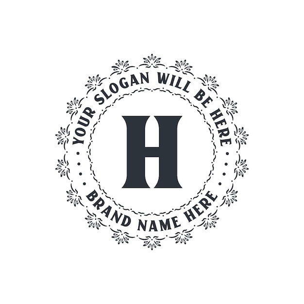 Logotipo da letra H criativa de luxo para o logotipo da letra H da empresa Vetor grátis