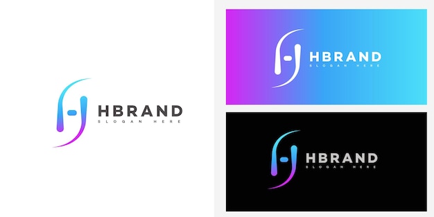 Logotipo da letra h icon de identidade da marca sinal da letra h template do símbolo da letra
