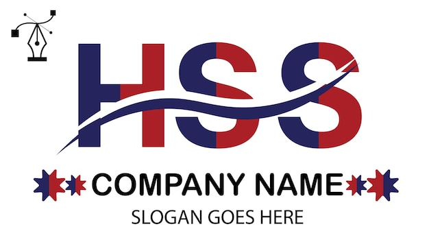 Vetor logotipo da letra hss