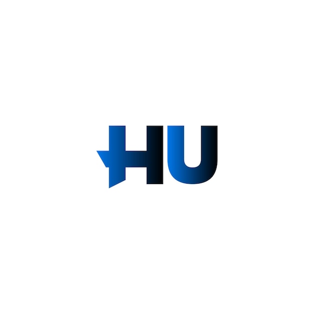 Vetor logotipo da letra hu