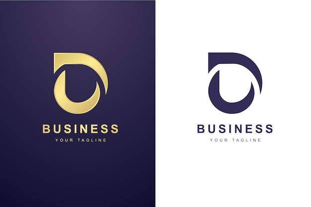 Logotipo da letra inicial d para negócios ou empresa de mídia.