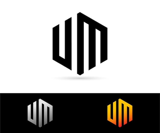 Logotipo da letra inicial da UM