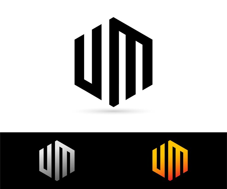 Vetor logotipo da letra inicial da um