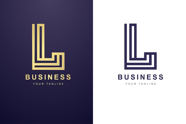 Vetor logotipo da letra inicial l para negócios ou empresa de mídia.
