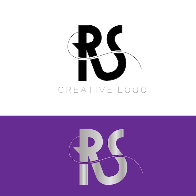 Vetor logotipo da letra inicial rs