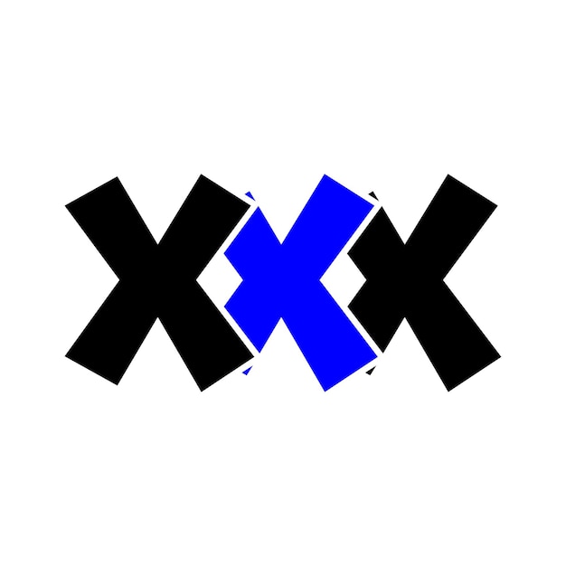 Vetor logotipo da letra inicial xxx