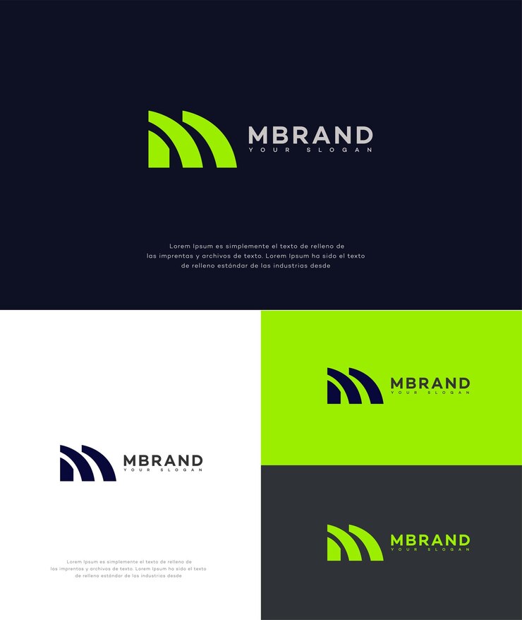 Logotipo da letra M Sinal de identidade da marca M Template do símbolo da letra M
