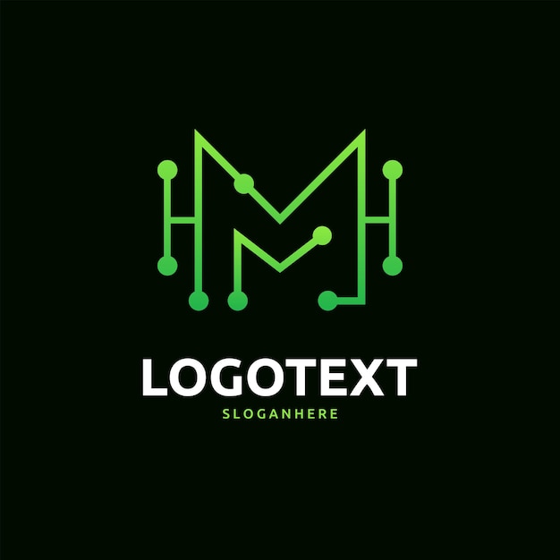 Vetor logotipo da letra m