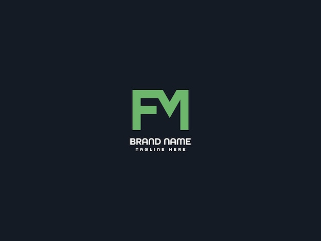 Logotipo da letra moderna fm