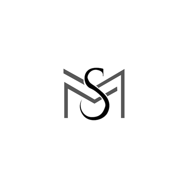 Vetor logotipo da letra ms