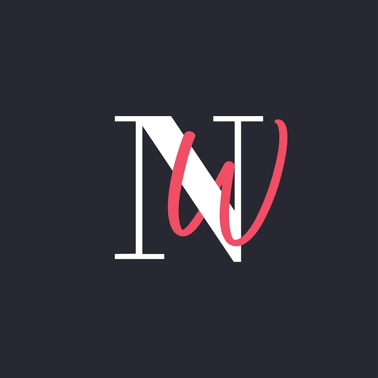 Vetor logotipo da letra nw combinado perfeitamente iniciais desenho da letra nw logotipo