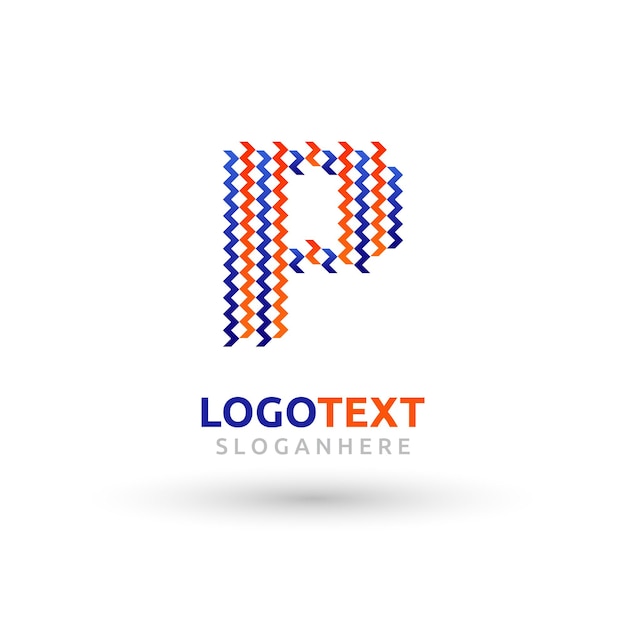 Vetor logotipo da letra p