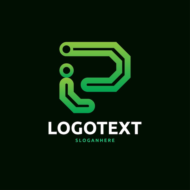 Vetor logotipo da letra p