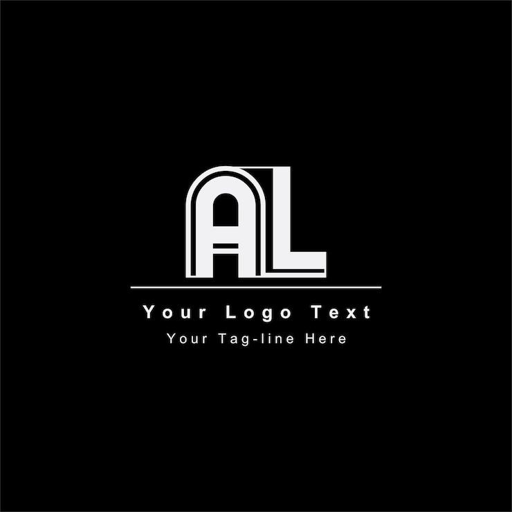 Vetor logotipo da letra printal ou la logotipo inicial moderno criativo e atraente exclusivo al la al logotipo do ícone de letra com base na inicial