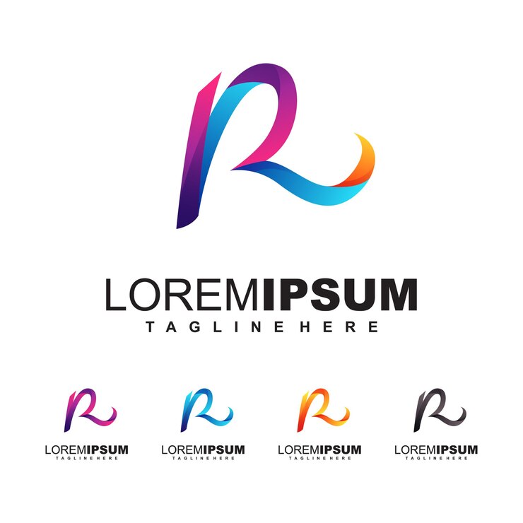 Vetor logotipo da letra r