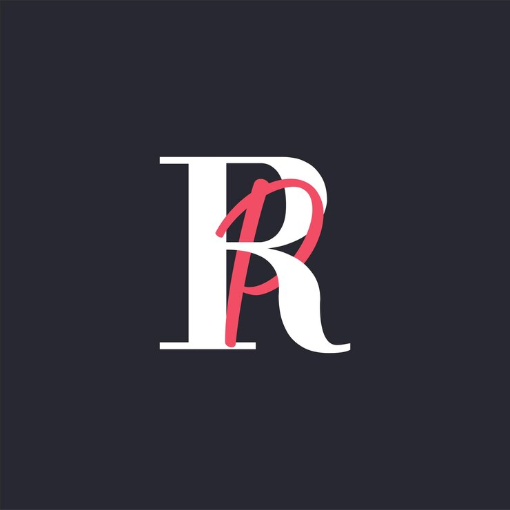 Vetor logotipo da letra rp combinado perfeitamente iniciais desenho da letra logotipo rp