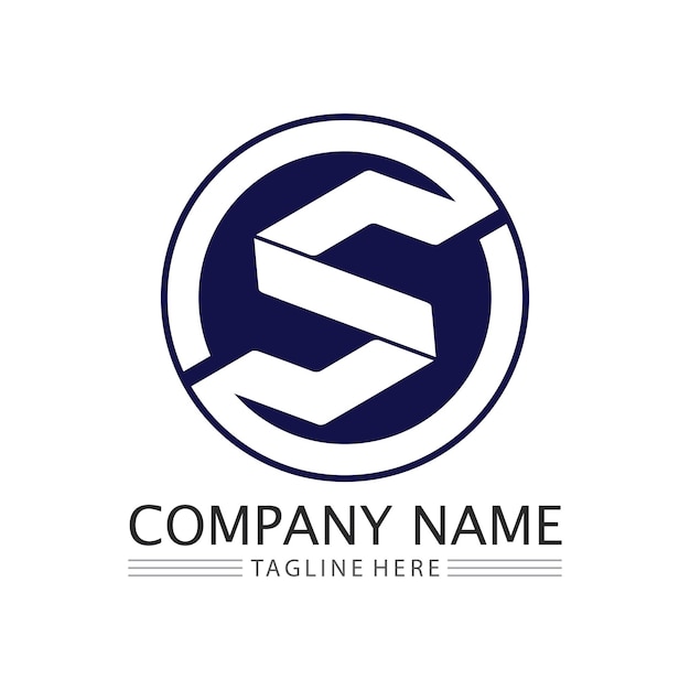 Vetor logotipo da letra s corporativa de negócios