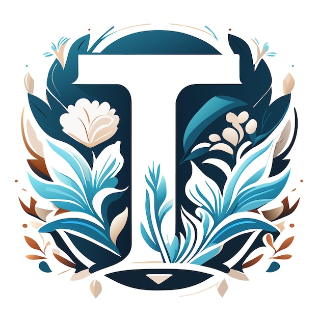 Logotipo da letra T inicial colorido e modelo de design do ícone do logotipo da letra T