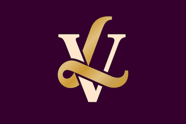 Vetor logotipo da letra vl