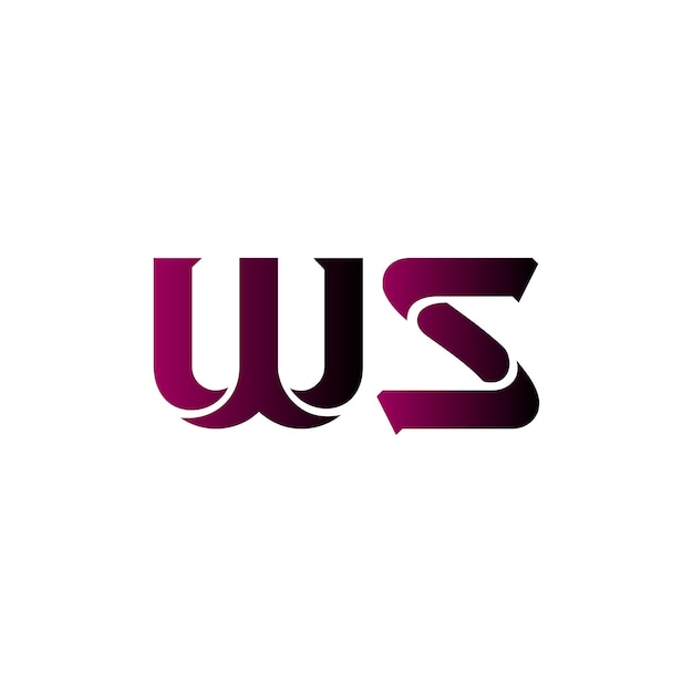 Vetor logotipo da letra ws