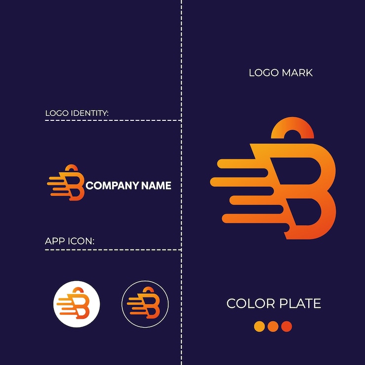 logotipo da loja de letras B