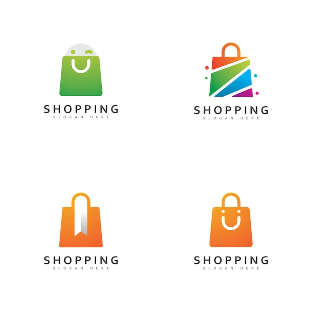 Logotipo da loja online vector ilustrações do modelo de design do logotipo da loja simples logotipo moderno e icônico