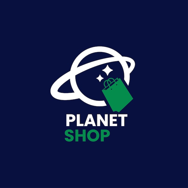 Vetor logotipo da loja planet