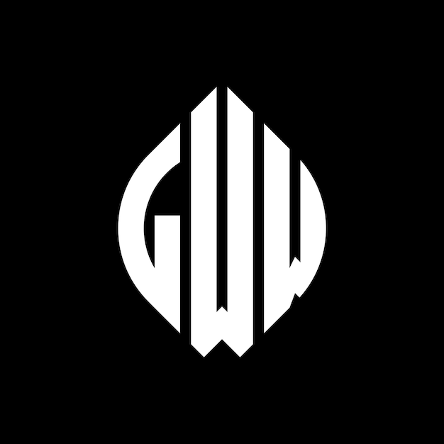 Vetor logotipo da lww em forma de círculo e elipse letras elipse com estilo tipográfico as três iniciais formam um logotipo em círculo lww emblema em círculo abstracto monograma letra marca vector