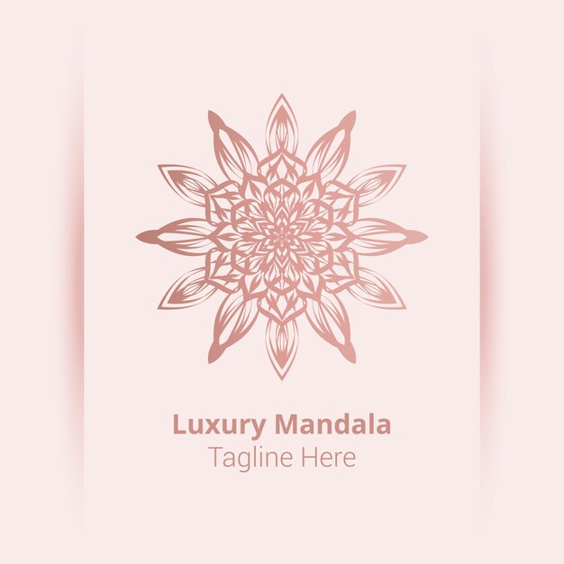 Vetor logotipo da mandala ornamental de luxo, estilo arabesco.