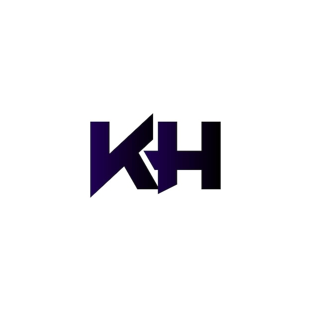 Vetor logotipo da marca de luxo kh