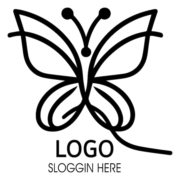 Vetor logotipo da mariposa