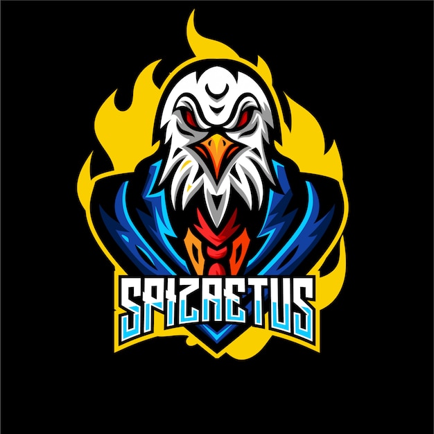 Logotipo da mascote águia brava