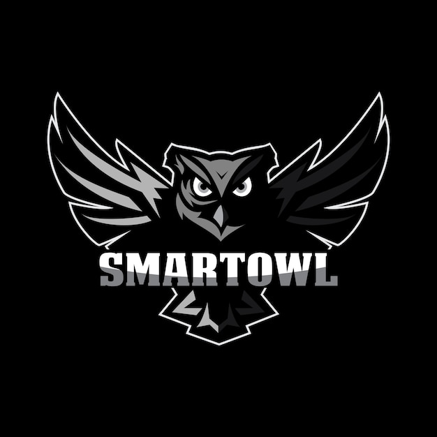 Vetor logotipo da mascote da coruja