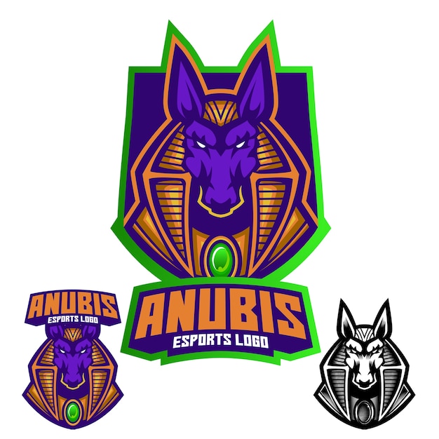 Logotipo da mascote de anubis