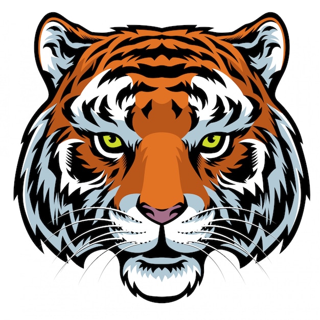 Logotipo da mascote de cabeça de tigre