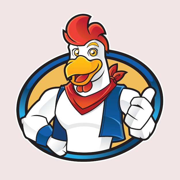 Vetor logotipo da mascote de frango