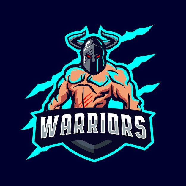 Logotipo da mascote de guerreiro