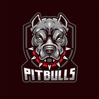 Logotipo da mascote de pitbull