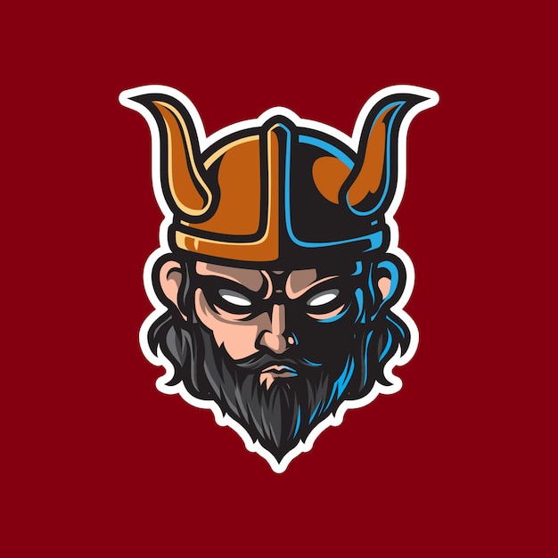 Logotipo da mascote de viking