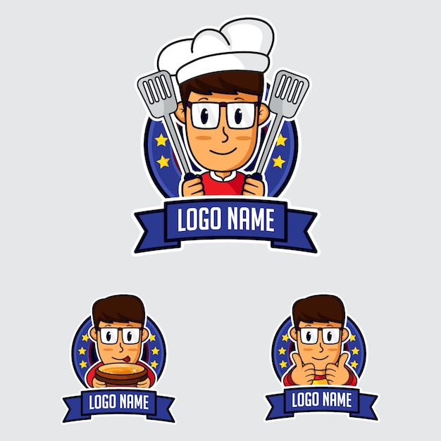 Logotipo da mascote do chef