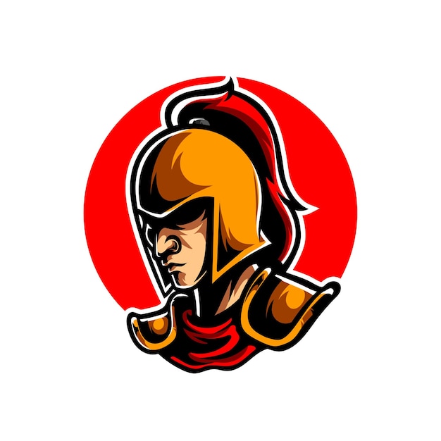 Logotipo da mascote do knight e sport