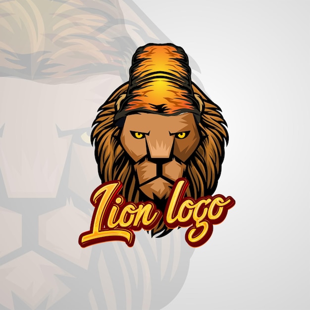 Vetor logotipo da mascote do leão
