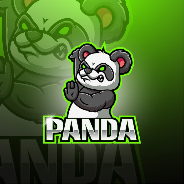 Logotipo da mascote do panda esport