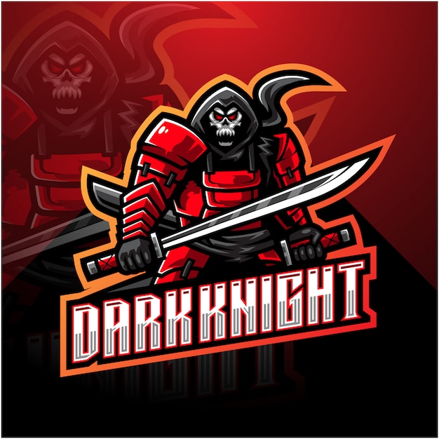 Logotipo da mascote esport dark knight